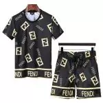 ensemble manche courte fendi survetement homme luxe ff black